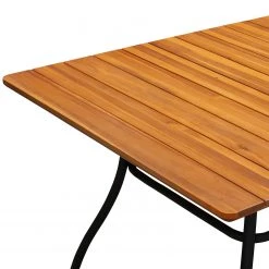 Table de jardin Beeley I - Acier / Acacia massif - Marron / Noir -Tables de jardin Soldes 2022 1000281069 220318 036 DETAILS P000000001000281069