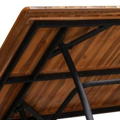 Table de jardin Beeley I - Acier / Acacia massif - Marron / Noir -Tables de jardin Soldes 2022 1000281069 220318 037 DETAILS P000000001000281069