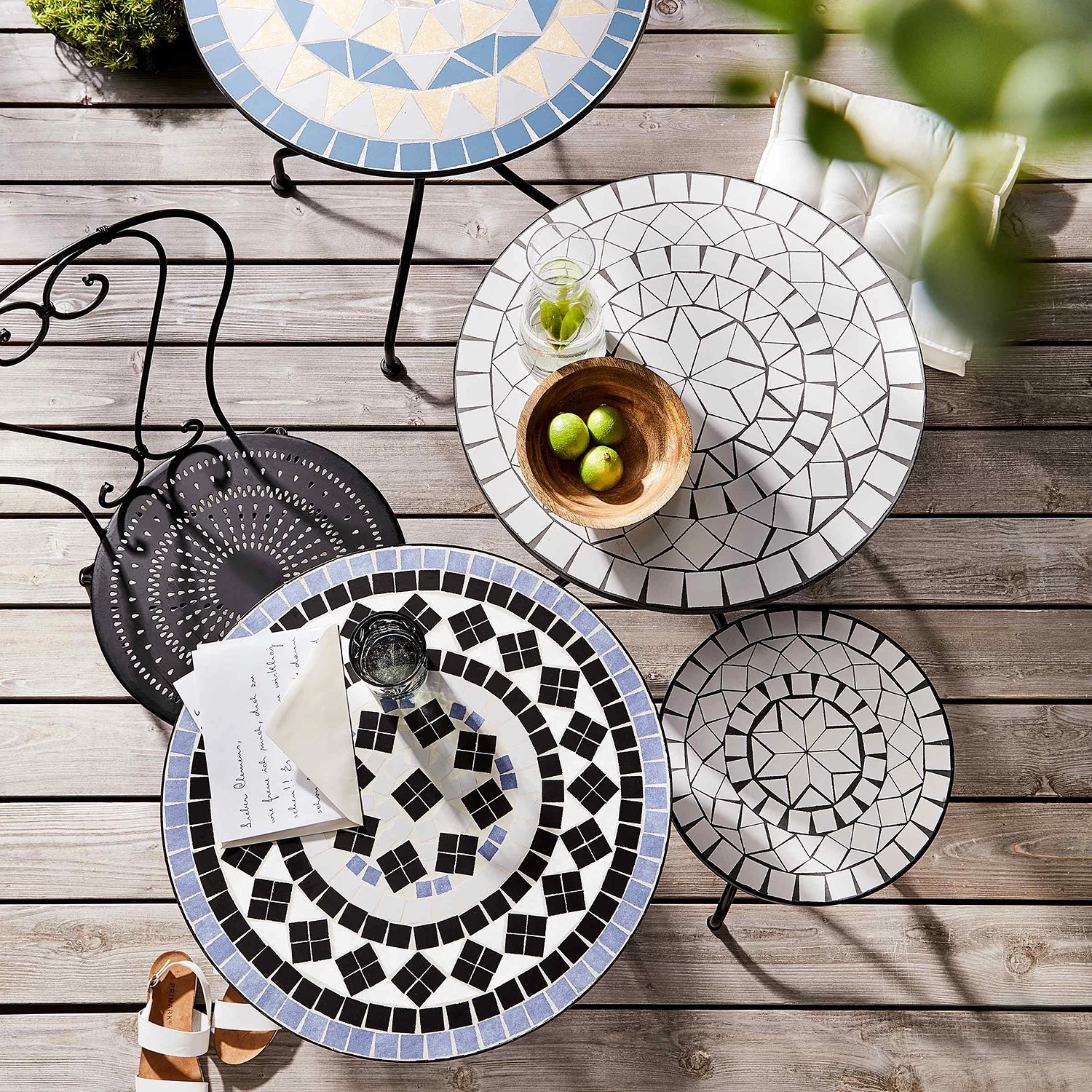 Butlers Table de jardin PALAZZO II - Fer / Céramique - Blanc 4 Butlers Table de jardin PALAZZO II - Fer / Céramique - Blanc – Image 2