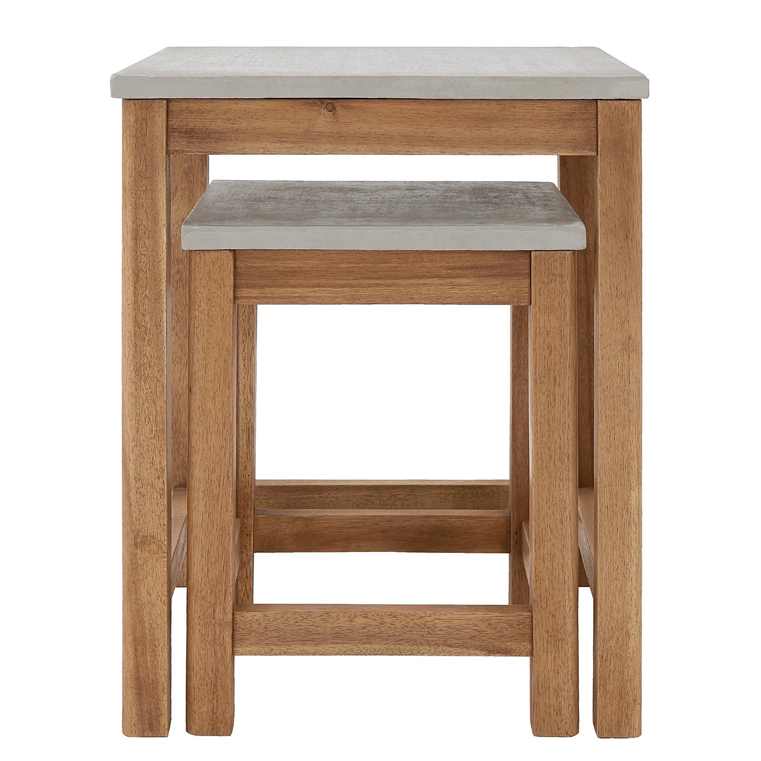 Butlers Tables gigognes CONCRETE (2 éléments) - Partiellement en acacia massif / Béton - Marron 6 Butlers Tables gigognes CONCRETE (2 éléments) - Partiellement en acacia massif / Béton - Marron – Image 4