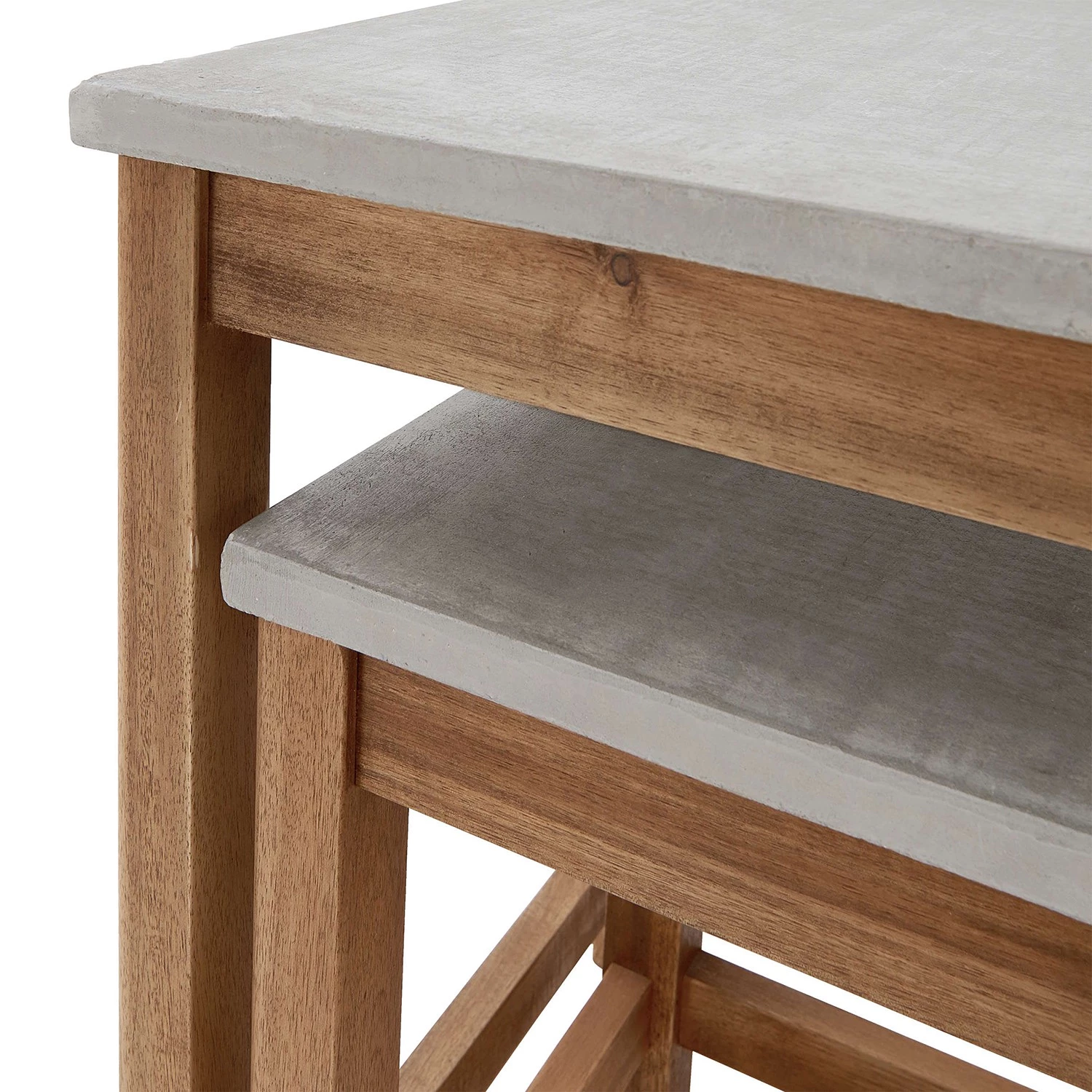 Butlers Tables gigognes CONCRETE (2 éléments) - Partiellement en acacia massif / Béton - Marron 8 Butlers Tables gigognes CONCRETE (2 éléments) - Partiellement en acacia massif / Béton - Marron – Image 6