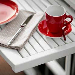 Butlers Table de jardin LODGE I - Partiellement en acacia massif - Blanc -Tables de jardin Soldes 2022 1000339700 220315 032 DETAILS P000000001000339700