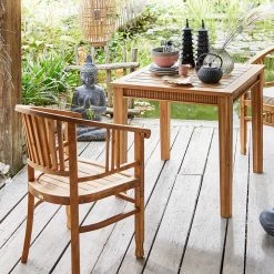 Butlers Table de jardin  ACACIA SPRINGS - Partiellement en acacia massif - Marron -Tables de jardin Soldes 2022 1000341336 220317 021 MOOD DETAILS P000000001000341336 mood