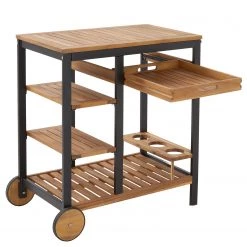 Butlers Desserte SIDECAR - Partiellement en bambou massif - Noir / Naturel -Tables de jardin Soldes 2022 1000341374 220317 031 DETAILS P000000001000341374