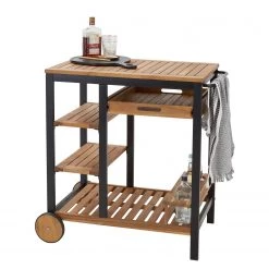 Butlers Desserte SIDECAR - Partiellement en bambou massif - Noir / Naturel -Tables de jardin Soldes 2022 1000341374 220317 032 DETAILS P000000001000341374