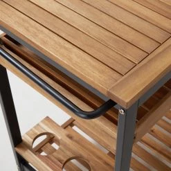 Butlers Desserte SIDECAR - Partiellement en bambou massif - Noir / Naturel -Tables de jardin Soldes 2022 1000341374 220317 035 DETAILS P000000001000341374