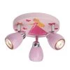 Brilliant Plafonnier Princes - Métal - Rose - 3 ampoules -Tables de jardin Soldes 2022 deckenleuchte princess metall pink 3 flammig 1298486