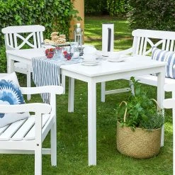 Jardi Table Eternal - Acacia massif - Blanc 14 Jardi Table Eternal - Acacia massif - Blanc -Tables de jardin Soldes 2022 esstisch eternal innocence akazie massiv weiss 2350558