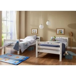 Ticaa Lit superposé Teipo - Hêtre massif - Blanc -Tables de jardin Soldes 2022 etagenbett teipo massivholz buche weiss 273622