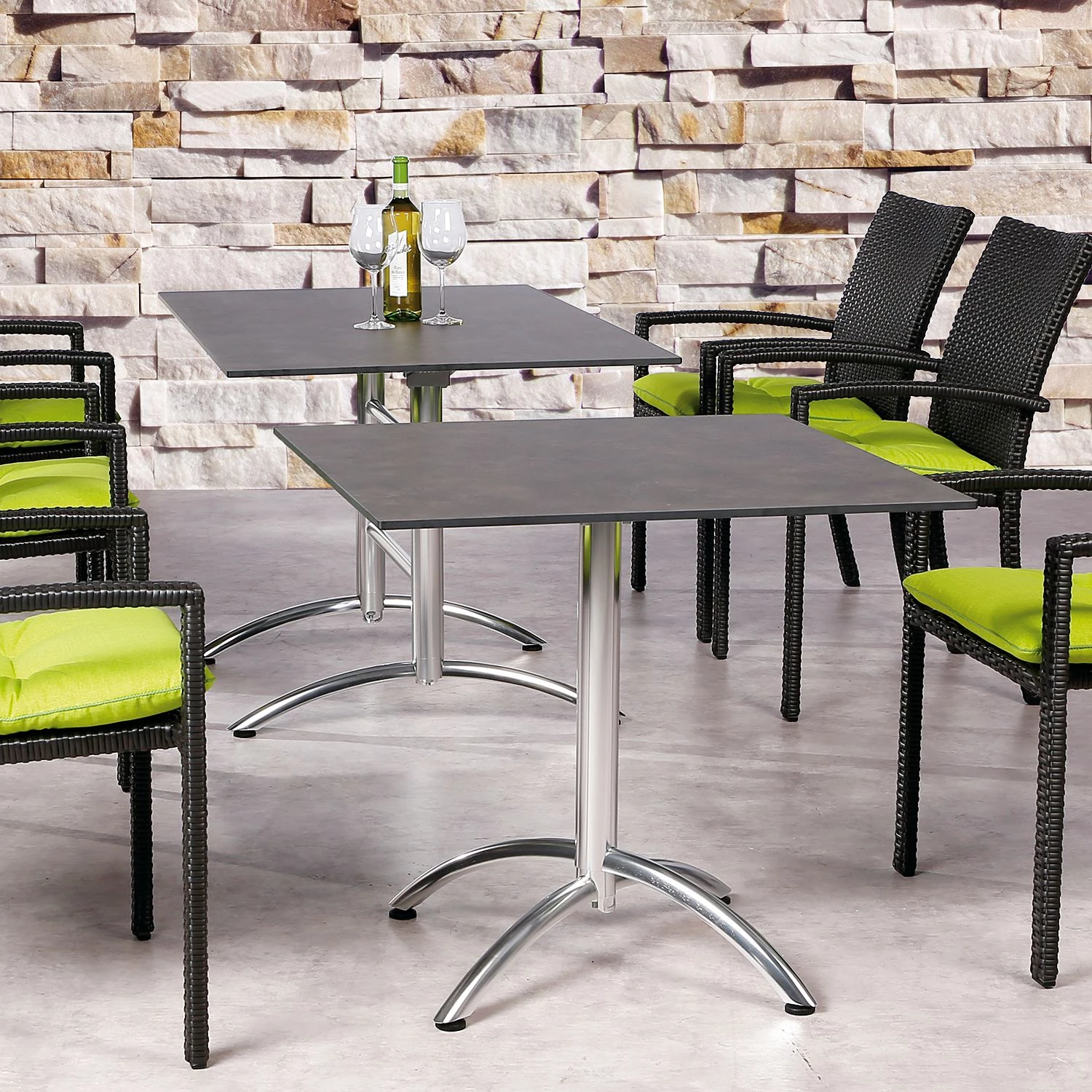 Best Freizeitmöbel Table de jardin Firenze III - Gris marron 4 Best Freizeitmöbel Table de jardin Firenze III - Gris marron – Image 2