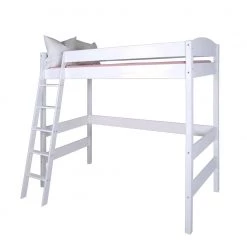Lilokids Lit mezzanine IDA hauteur 180 cm - Lit mezzanine évolutif - Blanc