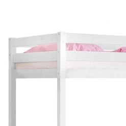 Ticaa Lit mezzanine Matthias - Pin massif Blanc -Tables de jardin Soldes 2022 hochbett matthias kiefer massiv weiss 319469