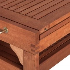 Merxx Chariot de service Maracaibo - Eucalyptus massif Huilé -Tables de jardin Soldes 2022 servicewagen maracaibo eukalyptus massiv geoelt 4535564