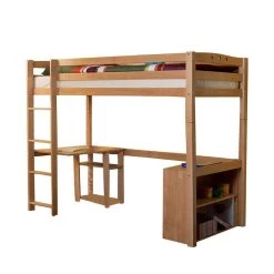 Ticaa Lit en hauteur Tolly II - Hêtre massif vernis -Tables de jardin Soldes 2022 tolly ii hochbett natur 1270327